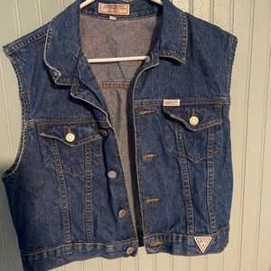 Retro Guess Denim Vest Medium